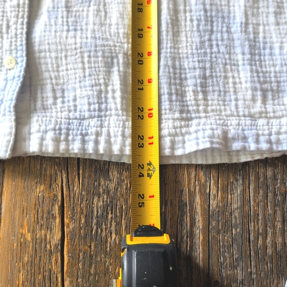 Joe Fresh Cotton Light Blue & White Button Down Boxy Top SZ XL - Picture 13 of 13